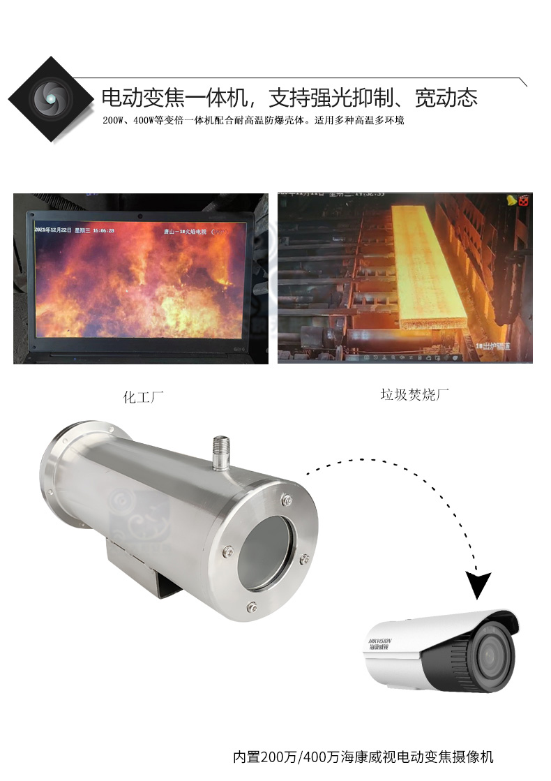 金智遠JZY-8100防爆耐高溫風冷攝像機(圖1)